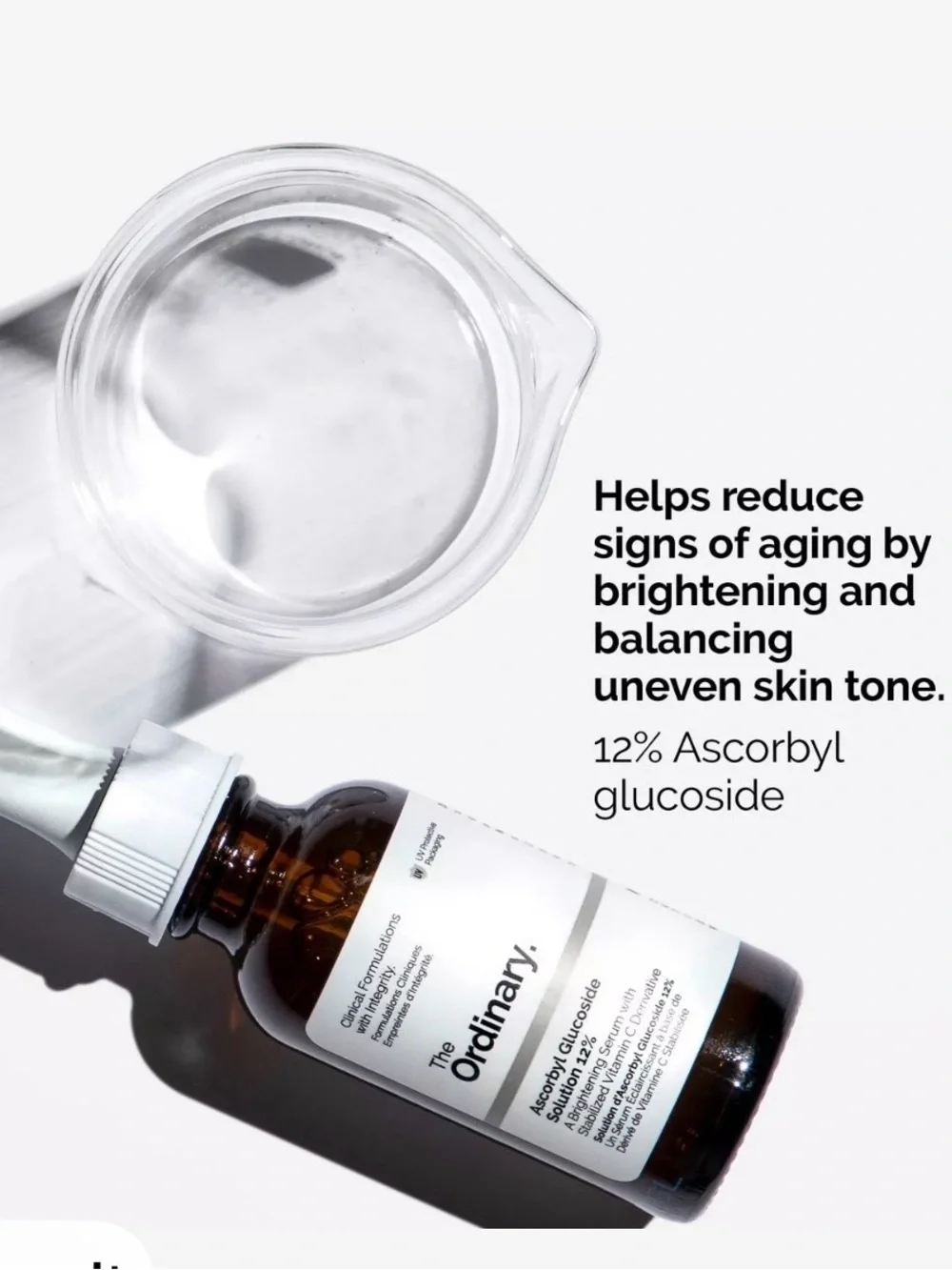 The Ordinary Brightening Serum Bottle - White & Amber